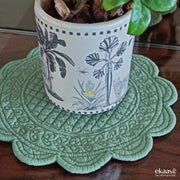Baby Melon Quilted Placemats, Set of 2
