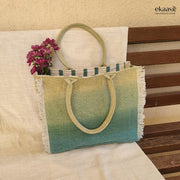 Handprinted Cotton Weekender Bag