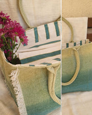 Handprinted Cotton Weekender Bag