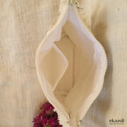 Handprinted Cotton Makeup Bag